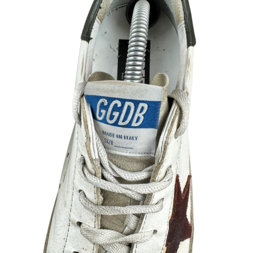 Golden Goose Superstar Sneakers (White &amp; Orange) (New)