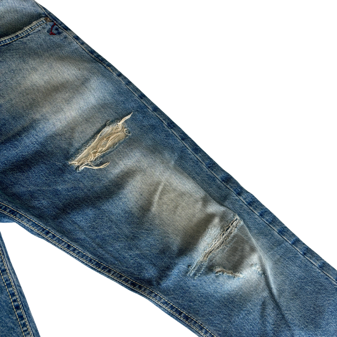 Dondup Mius Distressed Slim Fit Jeans (Blue)