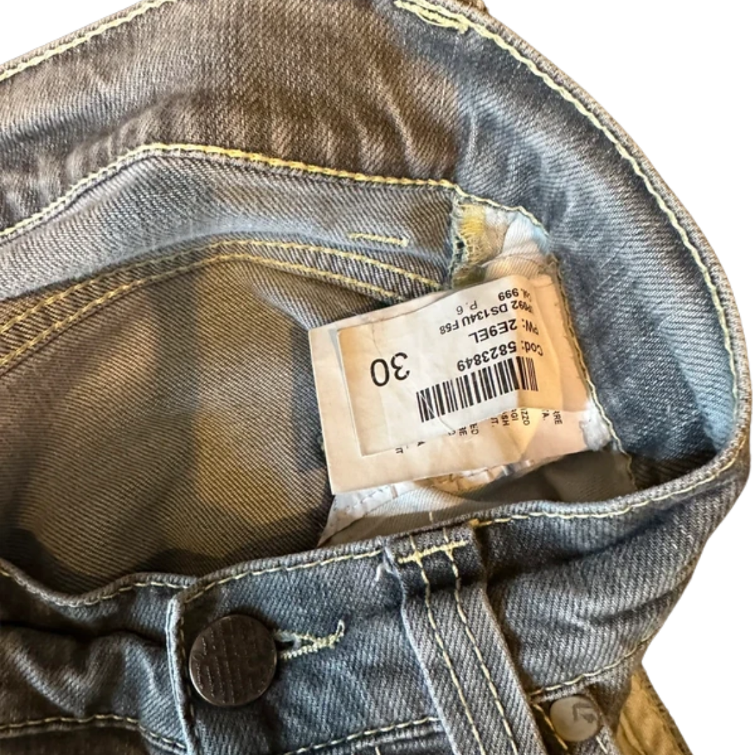 Dondup Lucky Distressed Slim Fit Jeans (Grey)