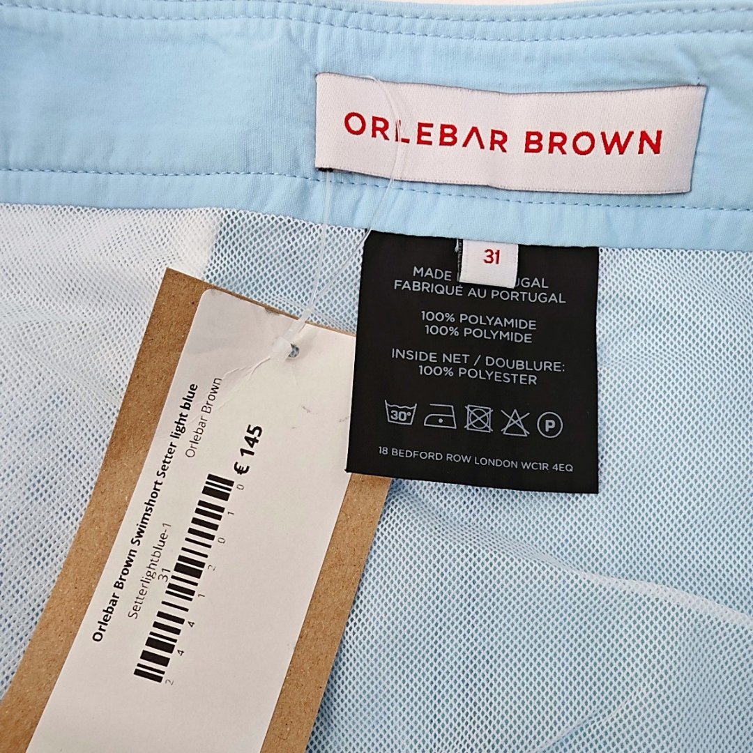 Orlebar Brown Shorts (Baby Blue) (New)