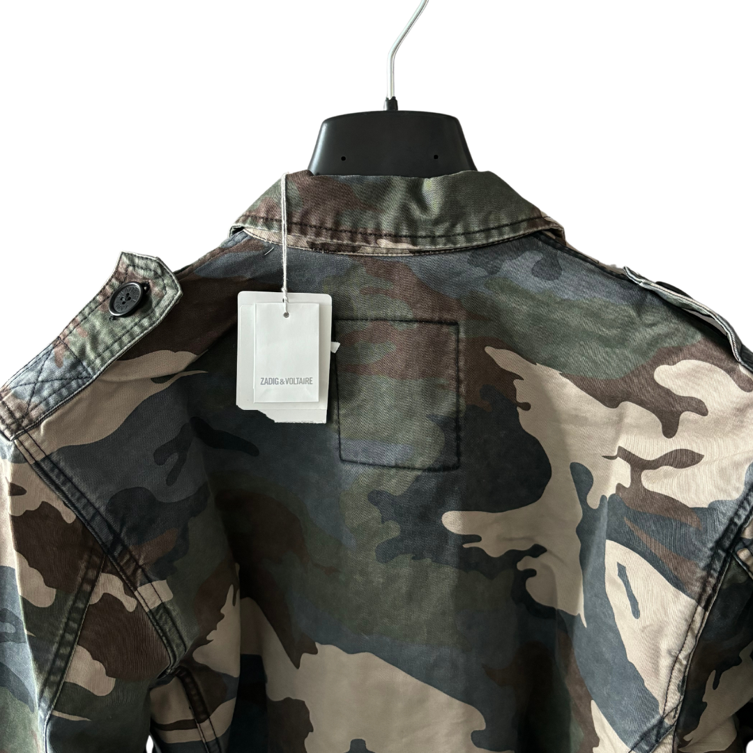 Zadig & Voltaire Camo Overshirt Jacket (Earth) (New)