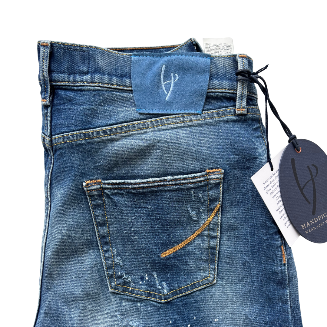 Handpicked Adria Distressed Slim Fit Jeans (Navy Blue) (New)