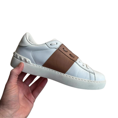 Valentino Garavani Open Sneakers (White Beige) (Womens)