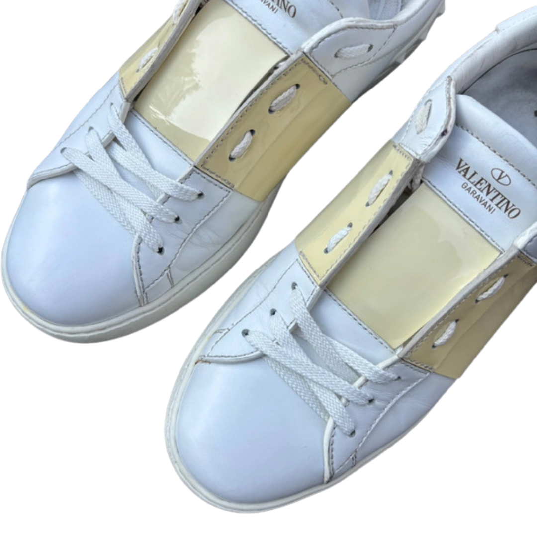 Valentino Garavani Open Sneakers (Patent Yellow) (Women's)