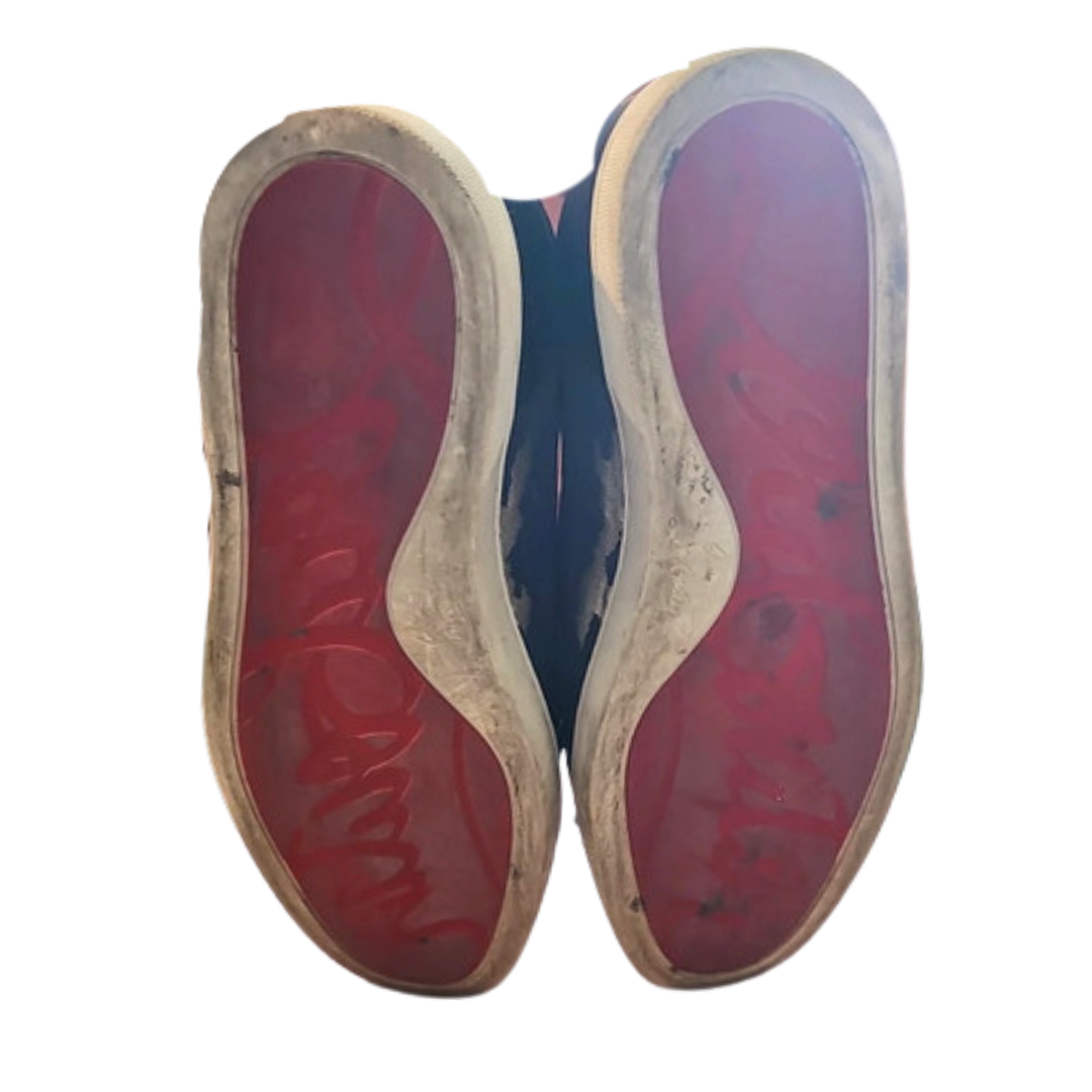 Christian Louboutin Louis Junior Spike Sneakers (Navy Camo)