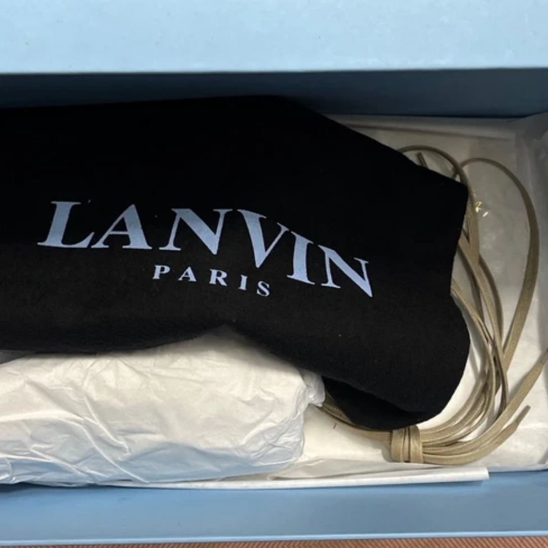 Lanvin Cap Toe Sneakers (Beige)
