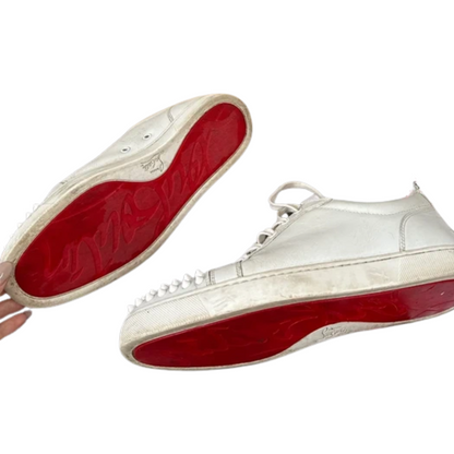 Christian Louboutin Louis Junior Spike Sneakers (White)