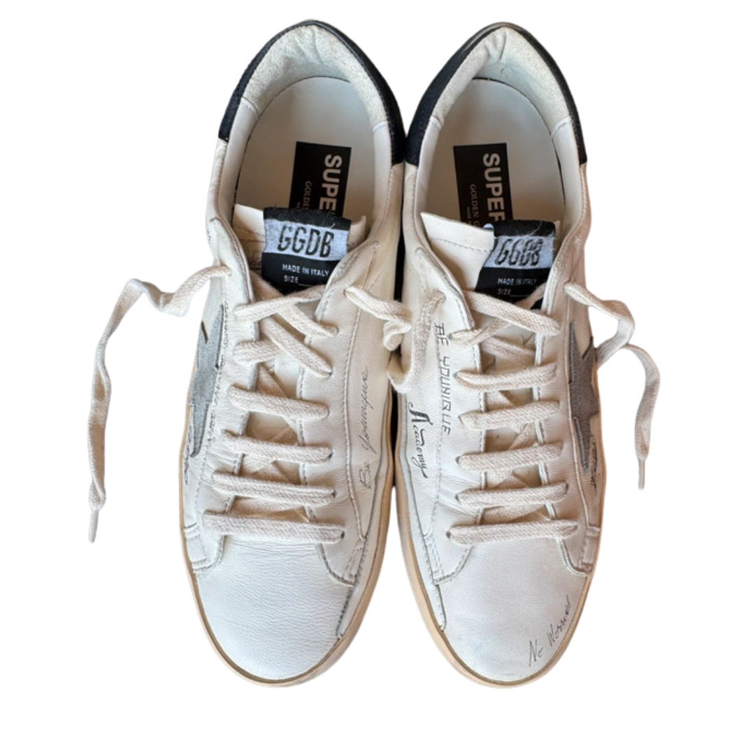 Golden Goose Superstar Limited Edition Sneakers (White Black)