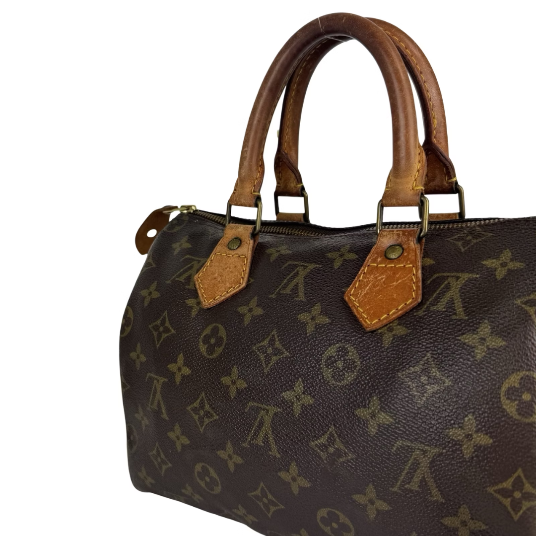 Louis Vuitton Speedy 25 Monogram Handbag (Brown) (Vintage)
