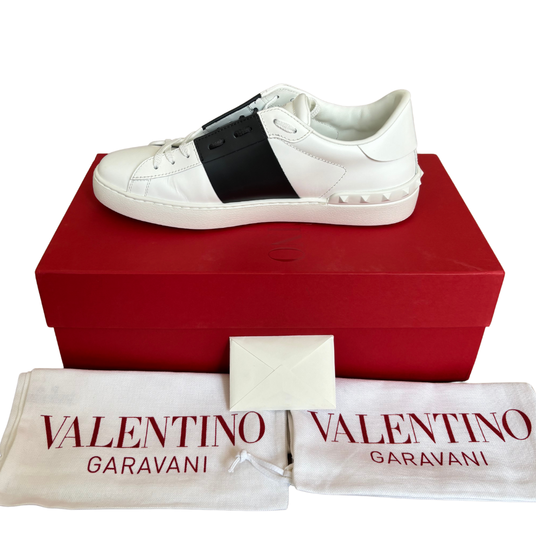 Valentino Garavani Open Sneakers (White Black) (New)