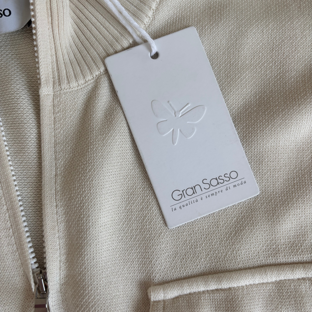 Gran Sasso Cashmere Cardigan Jacket (Beige) (New)