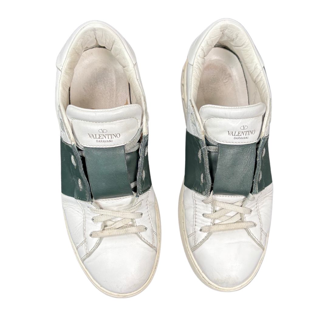 Valentino Garavani Open Sneakers (White Green)