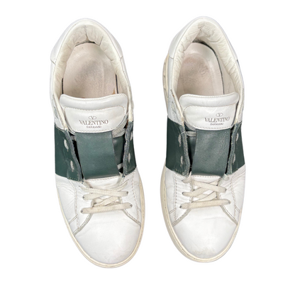 Valentino Garavani Open Sneakers (White Green)