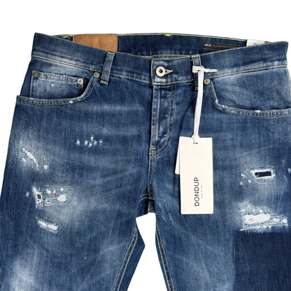 Dondup Mius Distressed Skinny-fit Jeans (Navy) (New)
