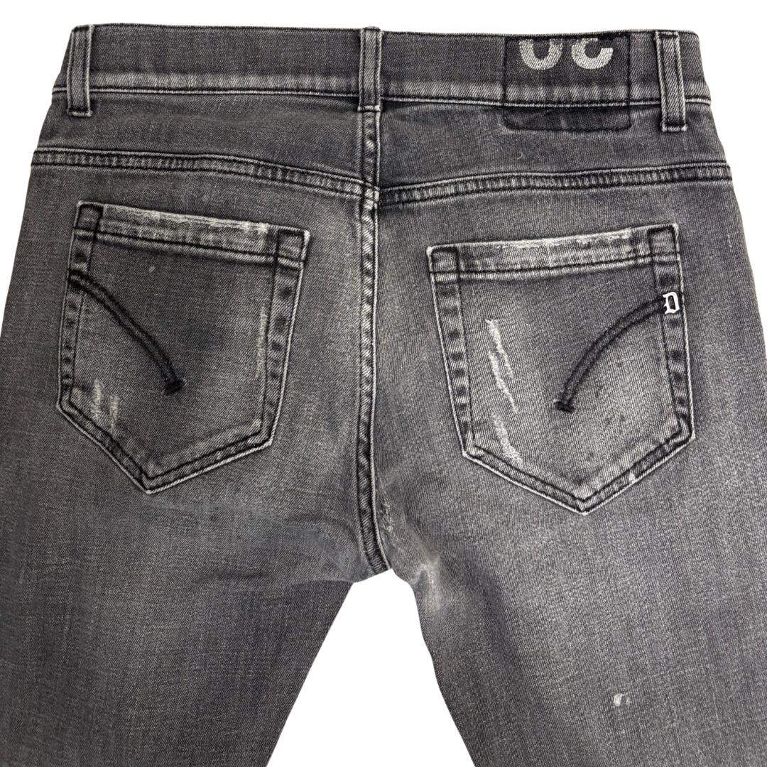 Dondup George Distressed Skinny Fit Jeans (Dark Grey)