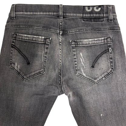 Dondup George Distressed Skinny Fit Jeans (Dark Grey)