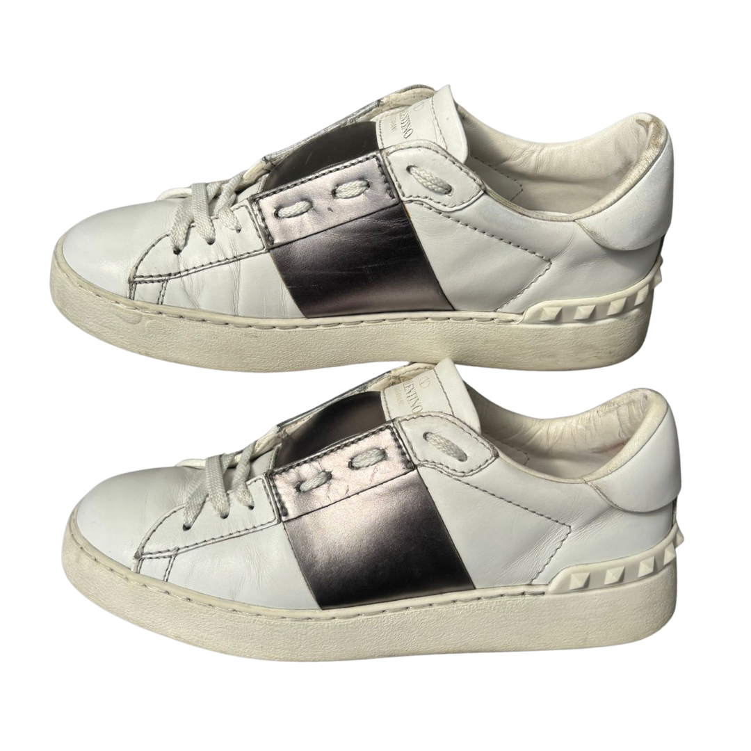 Valentino Garavani Open Sneakers (White Bronze) (Women's)