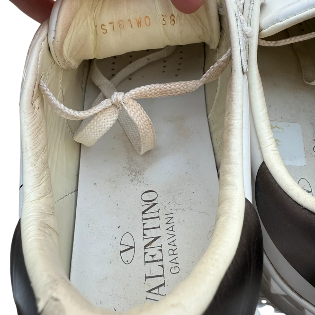 Valentino Garavani Open Sneakers (White Gold) (Women's)