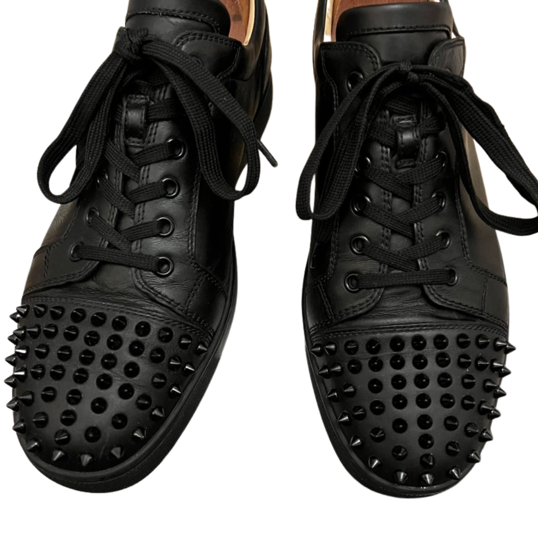 Christian Louboutin Louis Junior Spike Sneakers (Black)