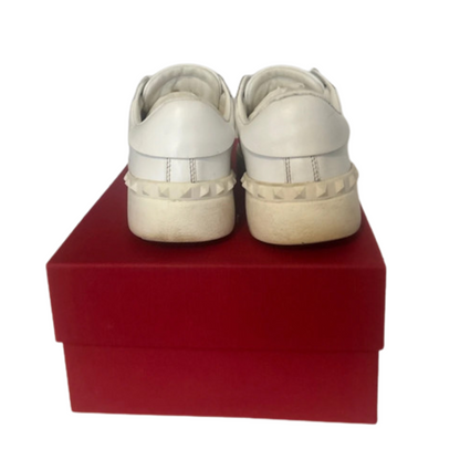 Valentino Garavani Open VLTN Sneakers (Patent Grey) (Womens)