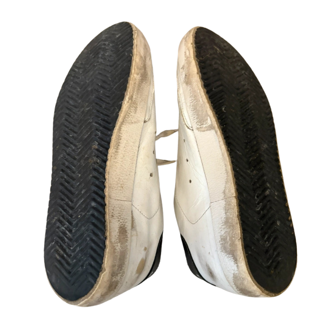 Golden Goose Superstar Sneakers (White Black) (Women's)