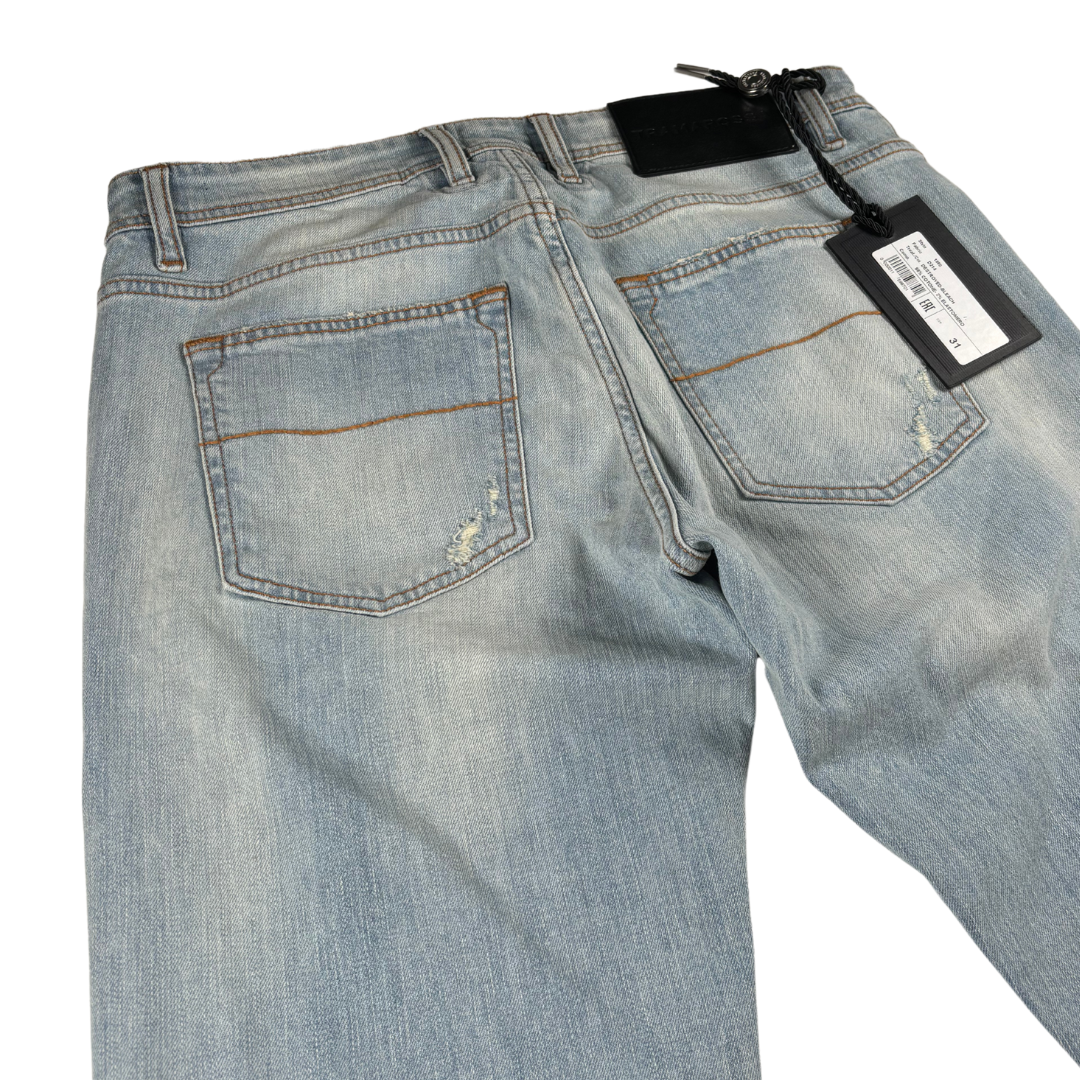 Tramarossa Distressed Slim-fit Jeans (Blue) (New)
