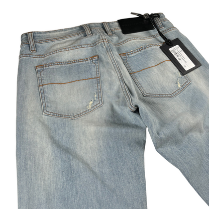 Tramarossa Distressed Slim-fit Jeans (Blue) (New)