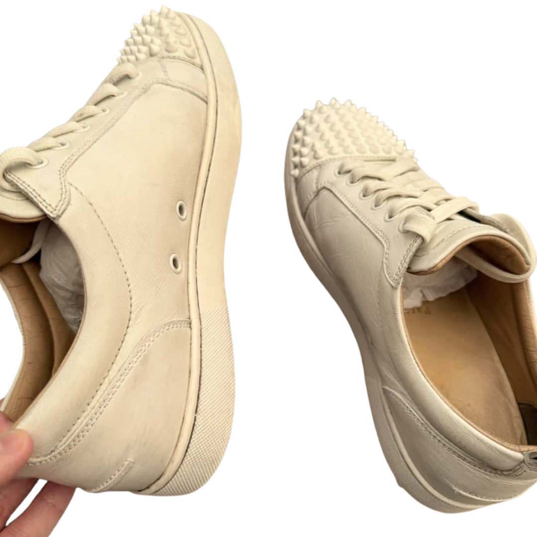 Christian Louboutin Louis Junior Spike Sneakers (White)