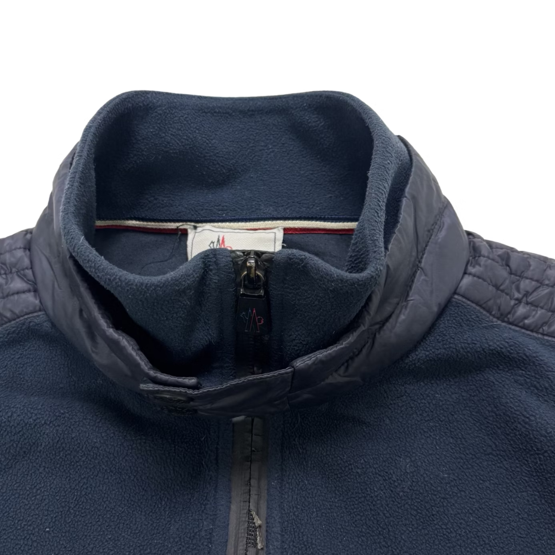 Moncler Maglia Fleece Cardigan Jacket (Navy)