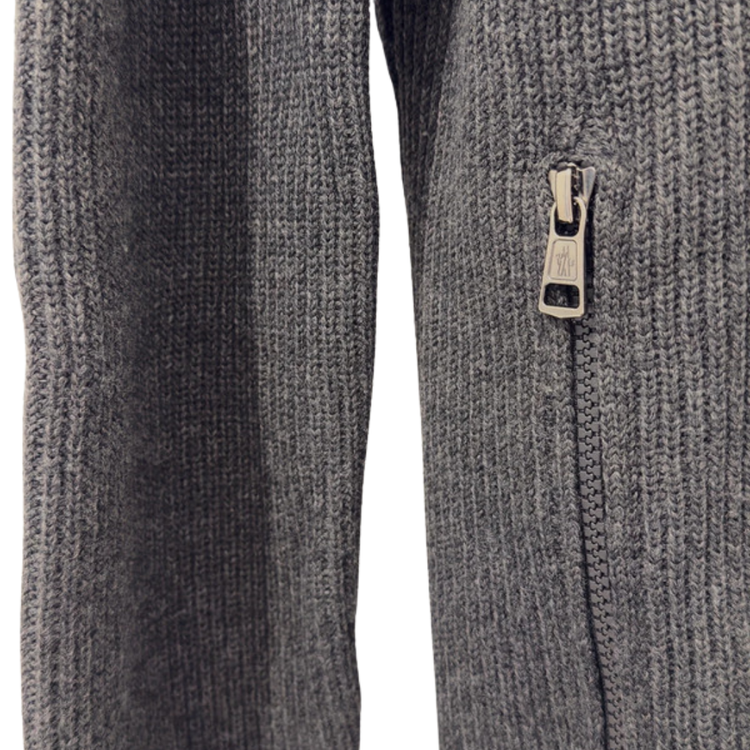 Moncler Maglione Tricot Cardigan Jacket (Grey)