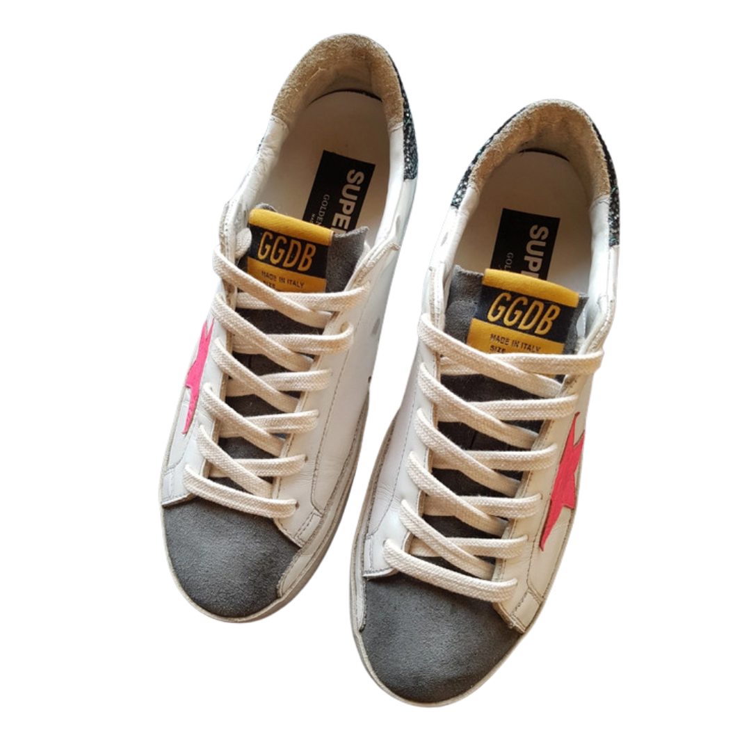 Golden Goose Superstar Sneakers (White Pink) (Women's)