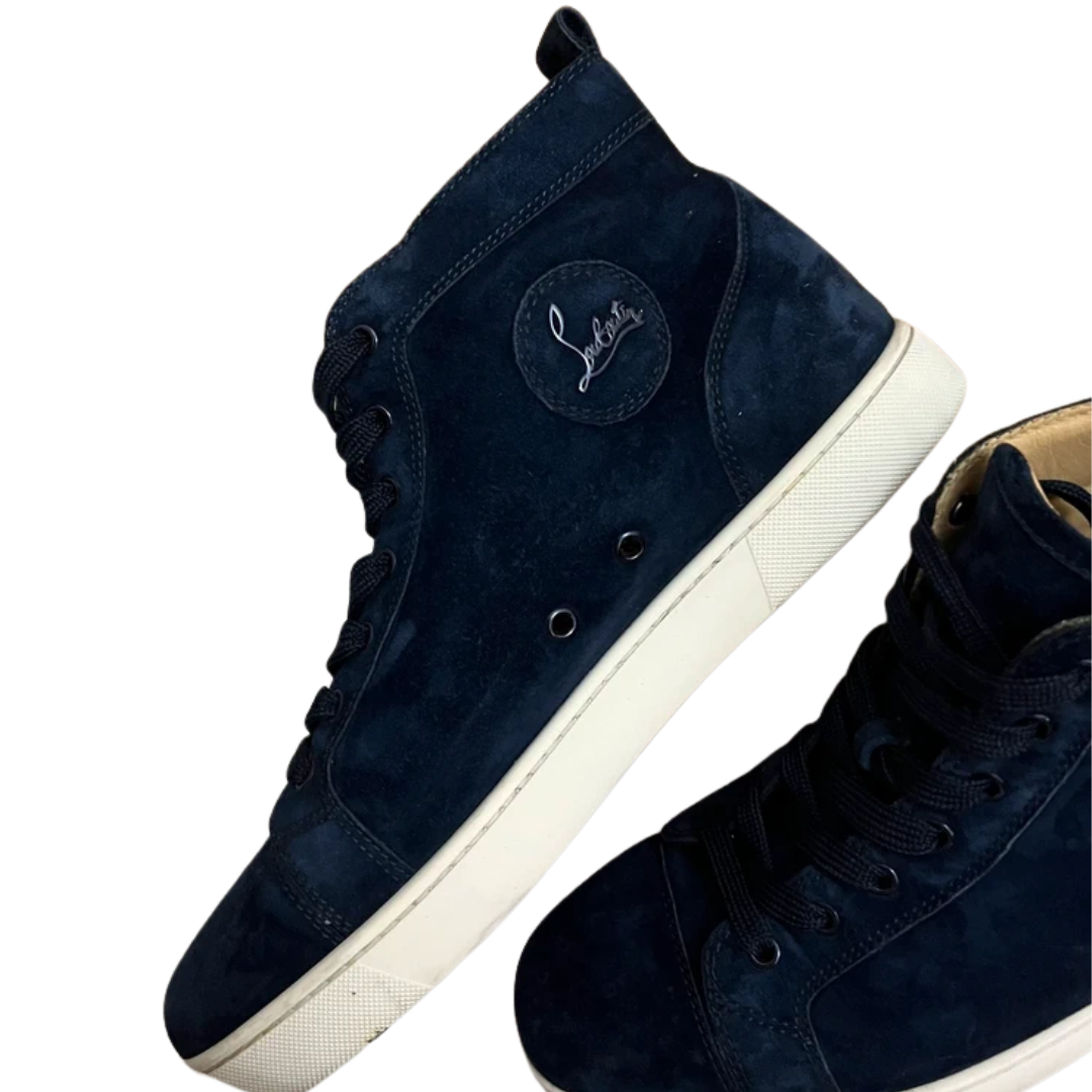 Christian Louboutin Louis High Top Sneakers (Navy)