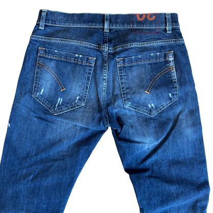 Dondup George Distressed Skinny Fit Jeans (Navy)