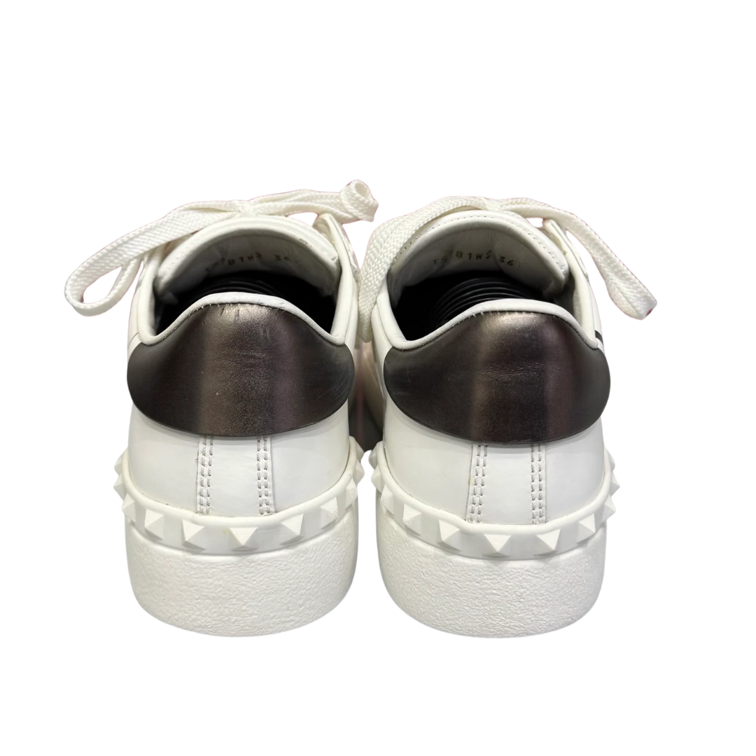Valentino Garavani Open VLTN Sneakers (White Black) (Womens)