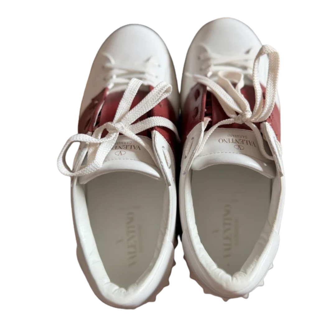 Valentino Garavani Open Sneakers (White Red)