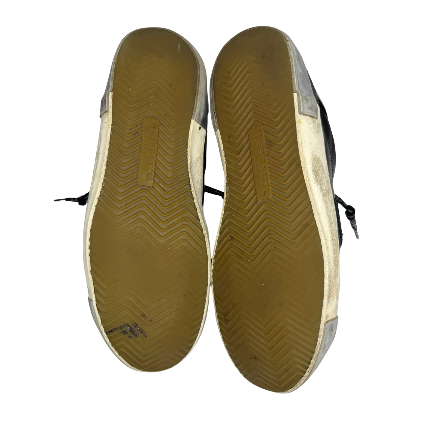 Philippe Model Prsx Low Suede Sneakers (Black Silver)