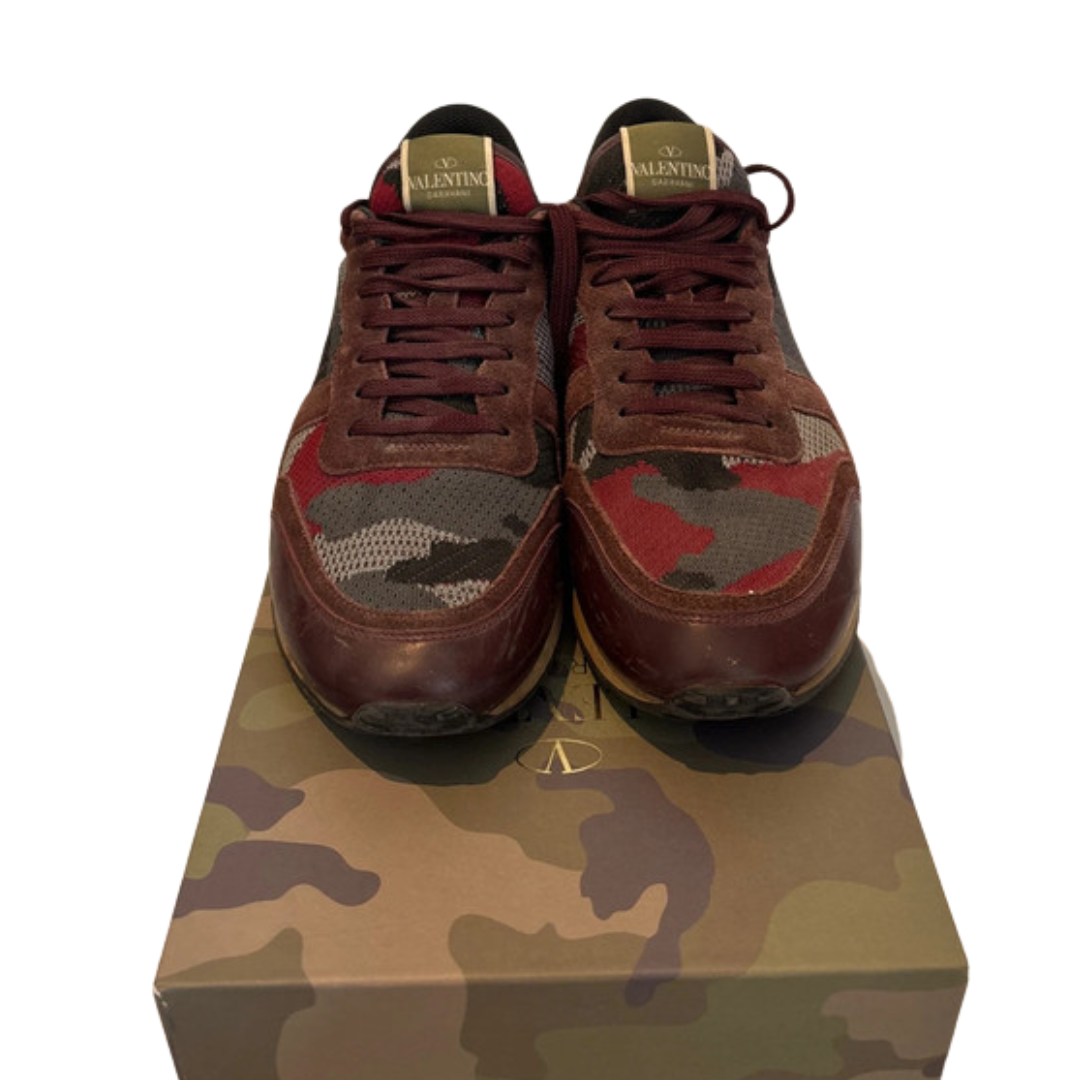 Valentino Garavani Rockrunner Sneakers (Burgundy)