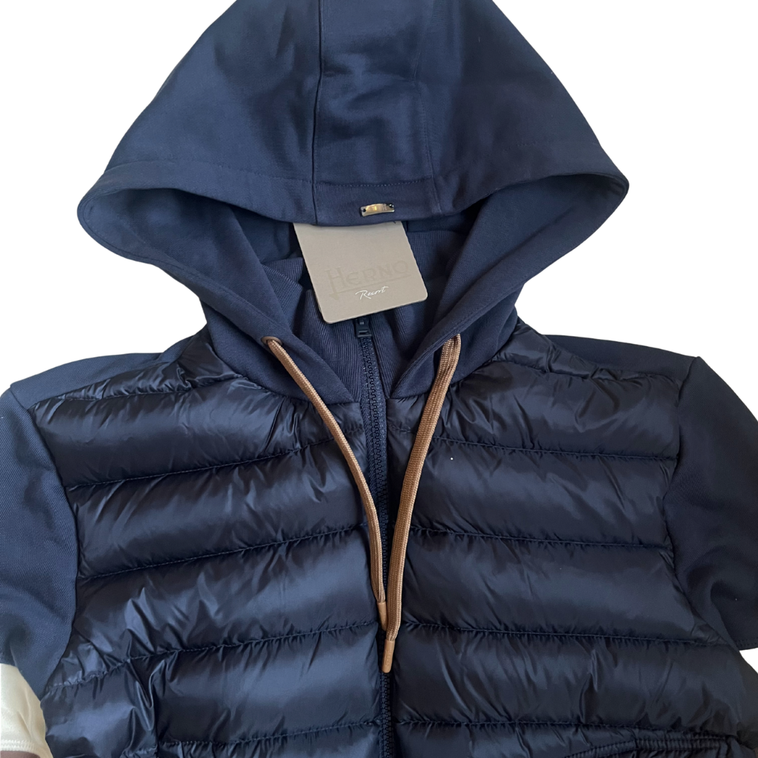 Herno Down Cardigan Jacket (Navy) (New)