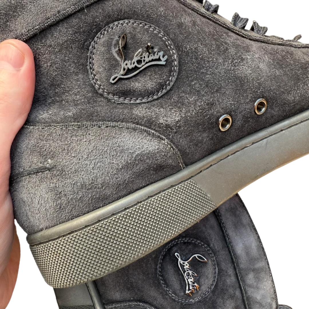 Christian Louboutin Louis High Top Sneakers (Dark Grey)