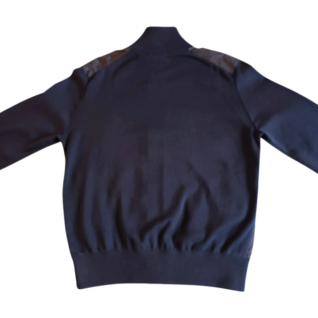 Moncler Maglia Tricot Cardigan Jacket (Navy)