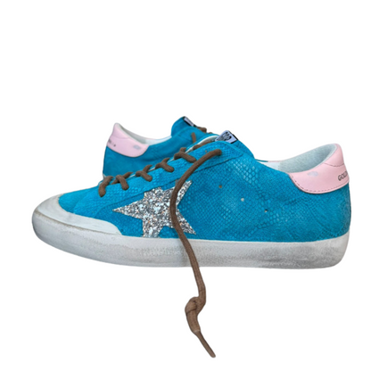 Golden Goose Superstar Sneakers (Blue) (Womens)