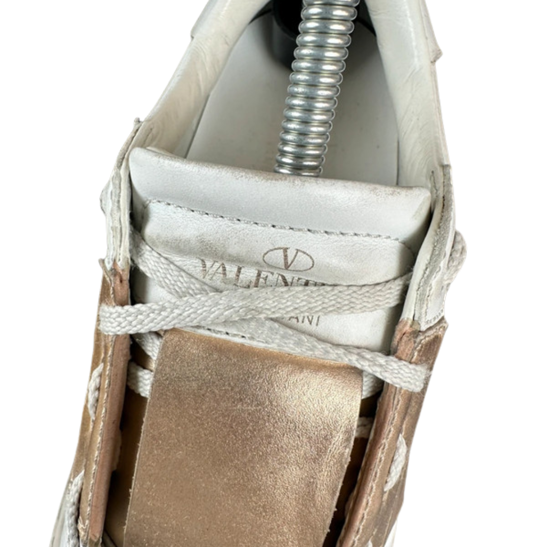 Valentino Garavani Open Sneakers (White Gold) (Women's)