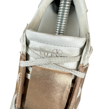 Valentino Garavani Open Sneakers (White Gold) (Women's)