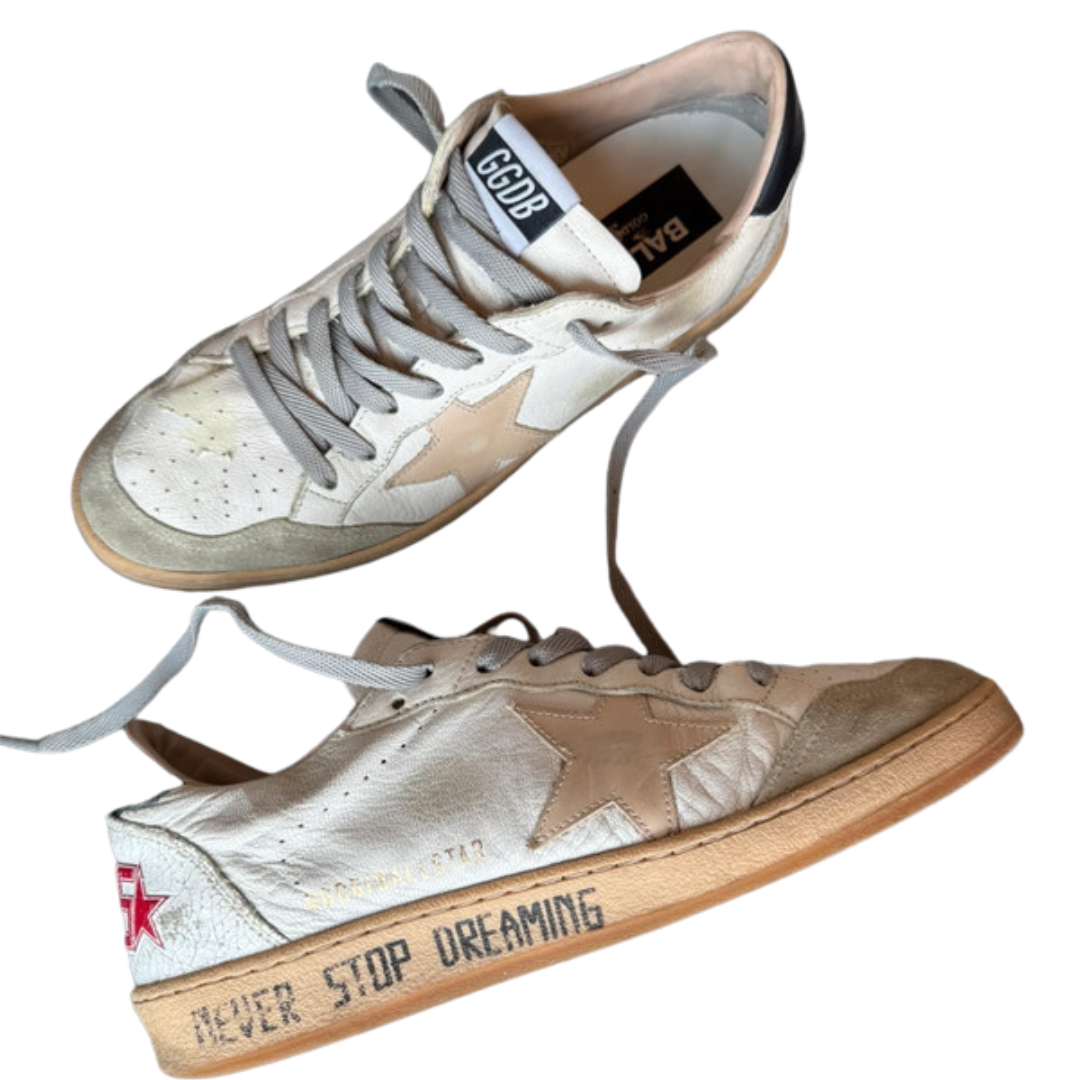 Golden Goose Ballstar Sneakers (White Black)