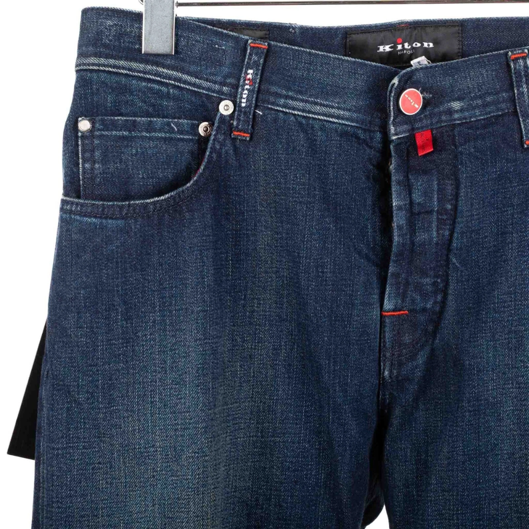 Kiton Napoli Slim Fit Jeans (Navy) (New)