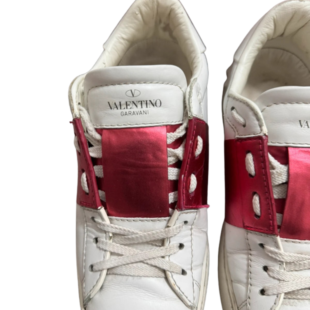 Valentino Garavani Open Sneakers (White Red) (Womens)