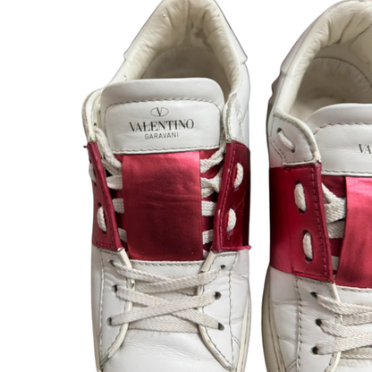 Valentino Garavani Open Sneakers (White Red) (Womens)