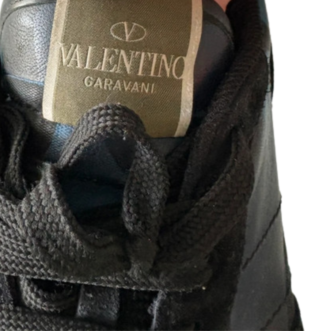 Valentino Garavani Rockrunner Sneakers (Navy Black)