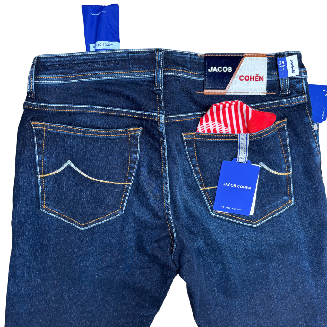 Jacob Cohën Bard Slim Fit Jeans (Navy) (New)