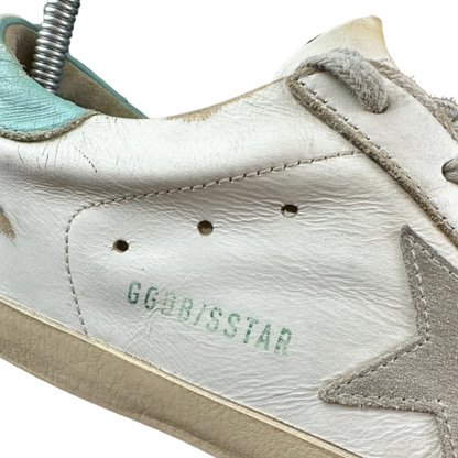 Golden Goose Superstar Sneakers (Mint Heel) (Women's)